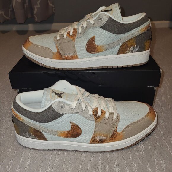 Size 12 - Jordan 1 Low SE Multi Color Sail Distressed IM6664-991 AUTHENTIC NEW! - Picture 2 of 11